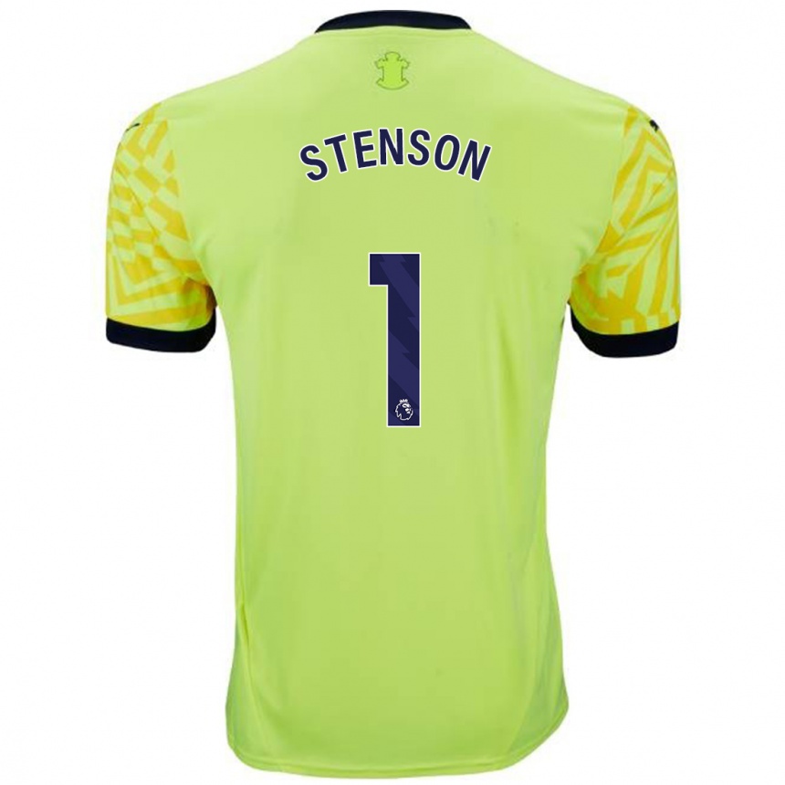 Kids Football Fran Stenson #1 Yellow Away Jersey 2024/25 T-Shirt