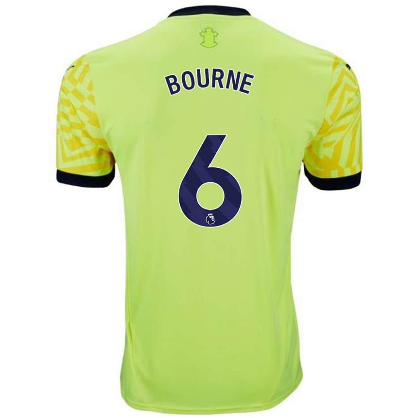 Kids Football Tara Bourne #6 Yellow Away Jersey 2024/25 T-Shirt