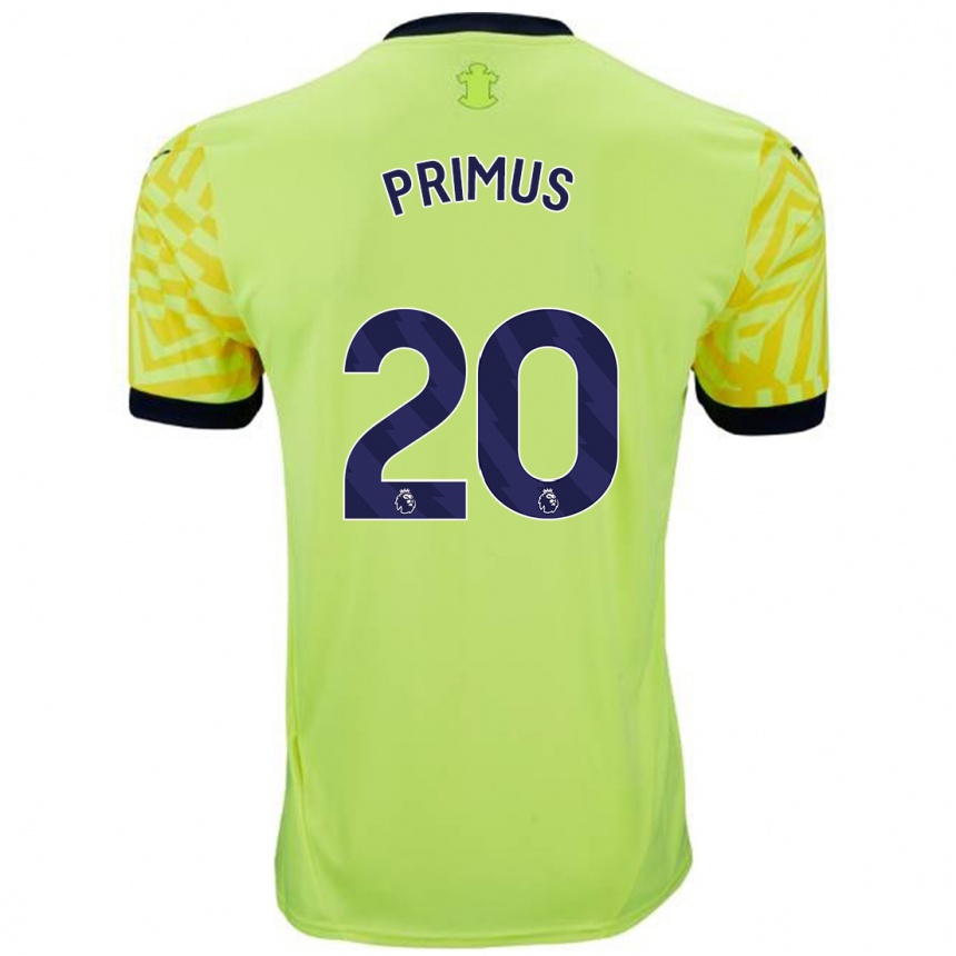 Kids Football Atlanta Primus #20 Yellow Away Jersey 2024/25 T-Shirt