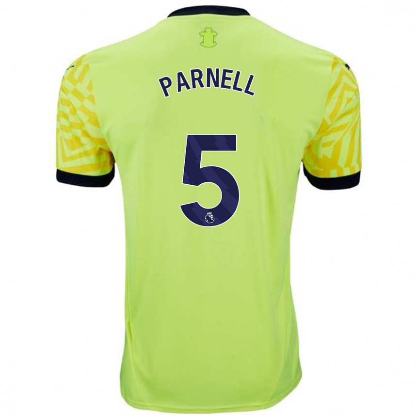 Kids Football Rosanna Parnell #5 Yellow Away Jersey 2024/25 T-Shirt