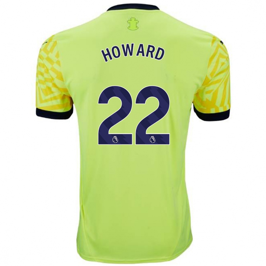 Kids Football Bethany-May Howard #22 Yellow Away Jersey 2024/25 T-Shirt