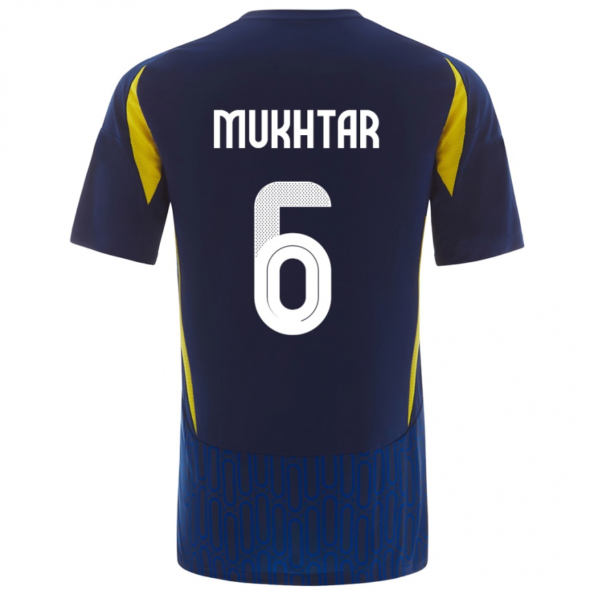 Kids Football Mukhtar Ali #6 Blue Yellow Away Jersey 2024/25 T-Shirt