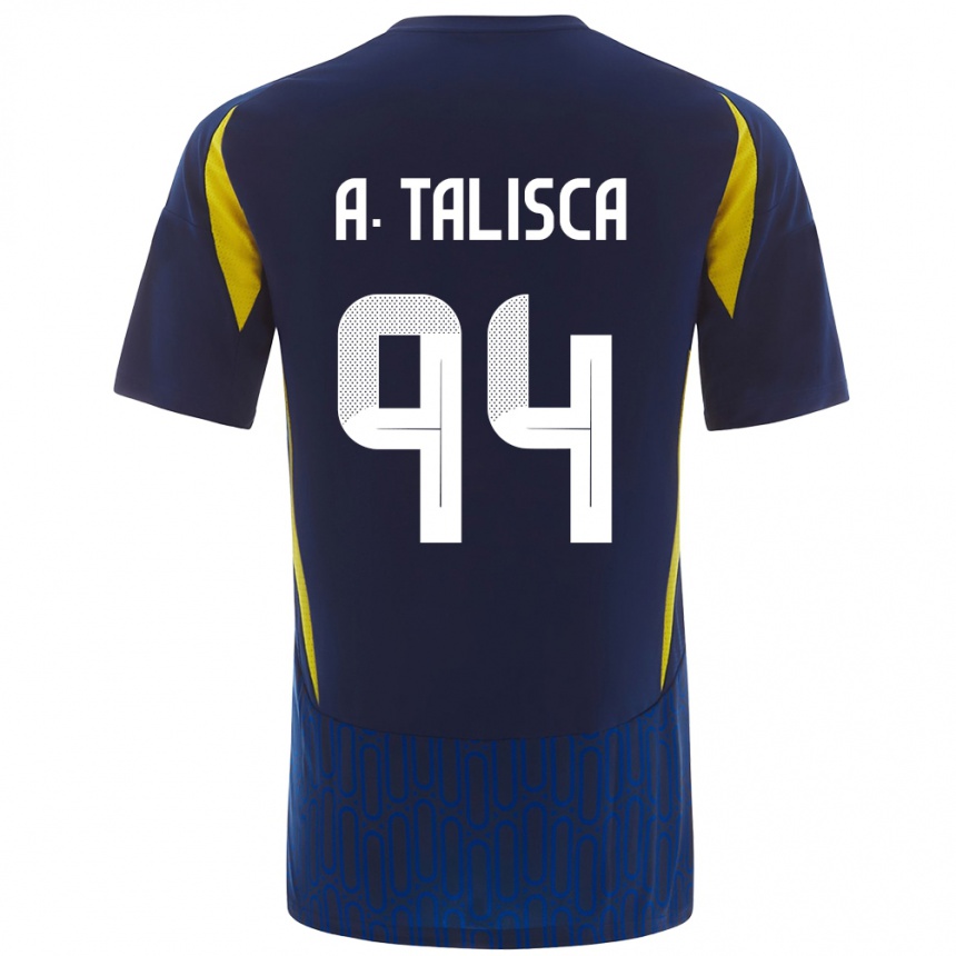 Kids Football Talisca #94 Blue Yellow Away Jersey 2024/25 T-Shirt