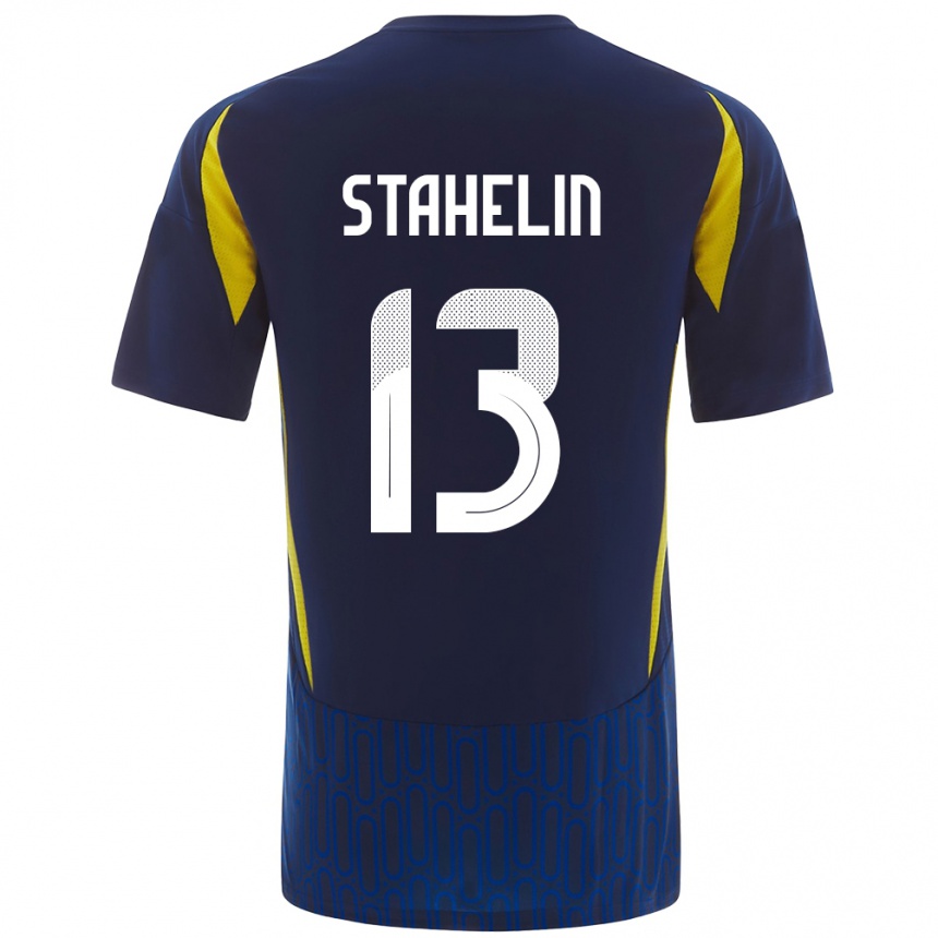 Kids Football Izabela Stahelin #13 Blue Yellow Away Jersey 2024/25 T-Shirt