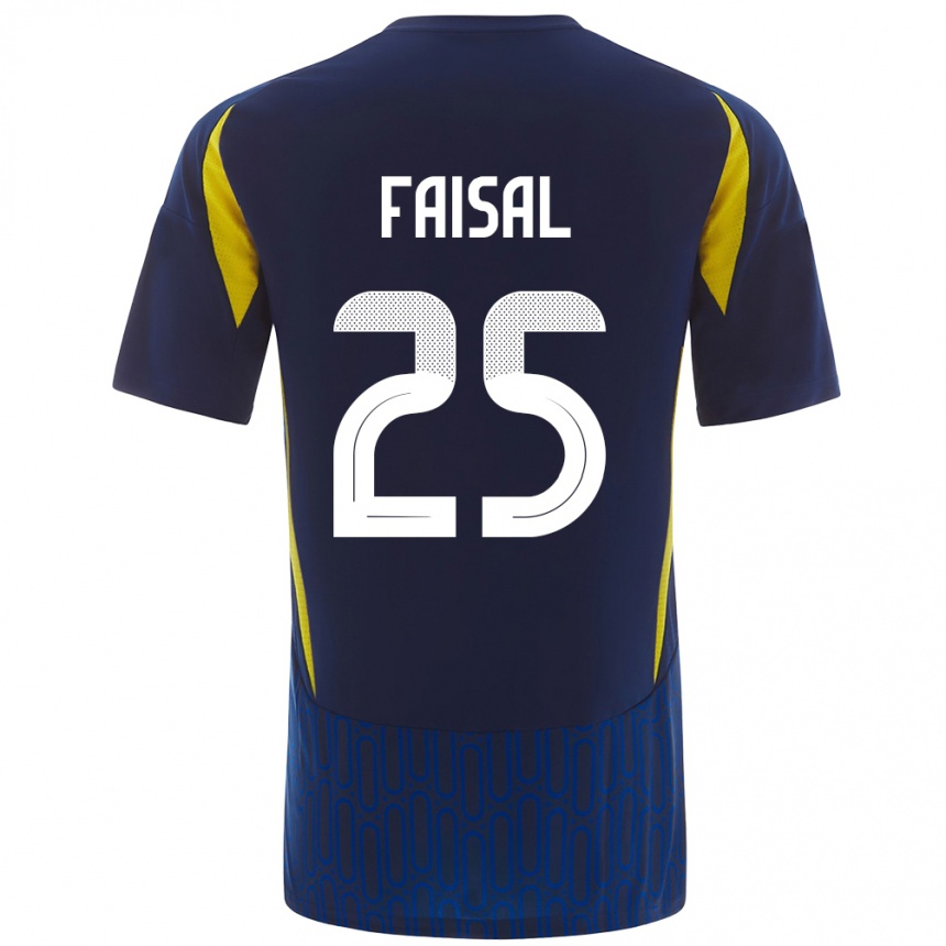 Kids Football Samira Faisal #25 Blue Yellow Away Jersey 2024/25 T-Shirt