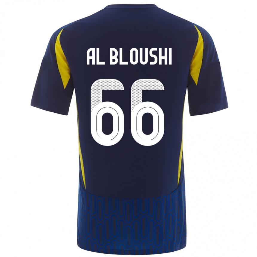 Kids Football Reem Al-Bloushi #66 Blue Yellow Away Jersey 2024/25 T-Shirt