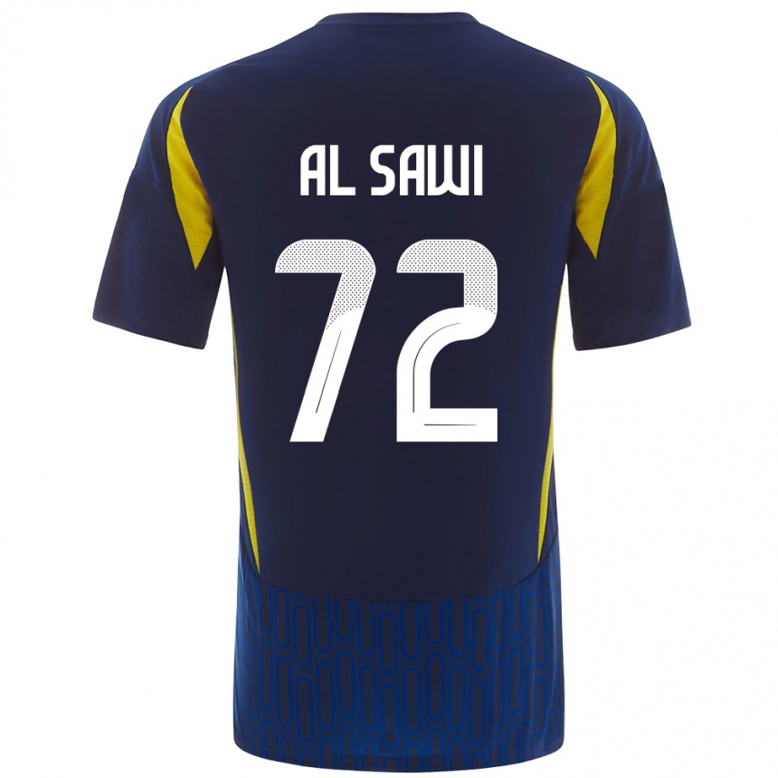 Kids Football Etaf Al-Sawi #72 Blue Yellow Away Jersey 2024/25 T-Shirt