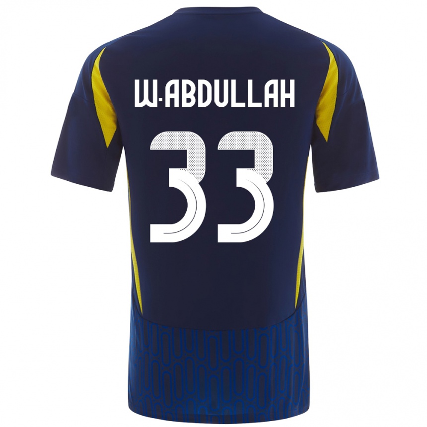 Kids Football Waleed Abdullah #33 Blue Yellow Away Jersey 2024/25 T-Shirt