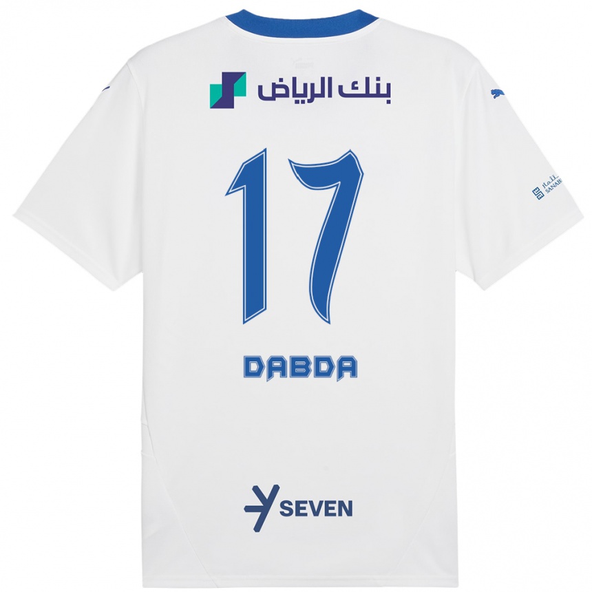 Kids Football Claudia Dabda #17 White Blue Away Jersey 2024/25 T-Shirt