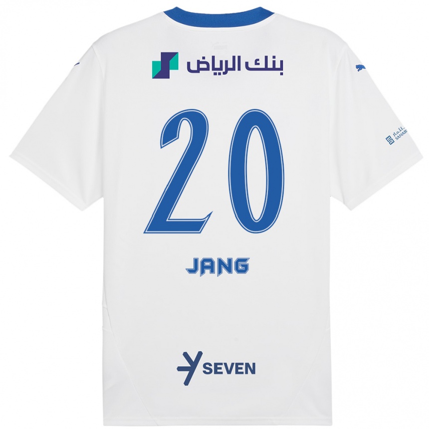 Kids Football Hyun-Soo Jang #20 White Blue Away Jersey 2024/25 T-Shirt