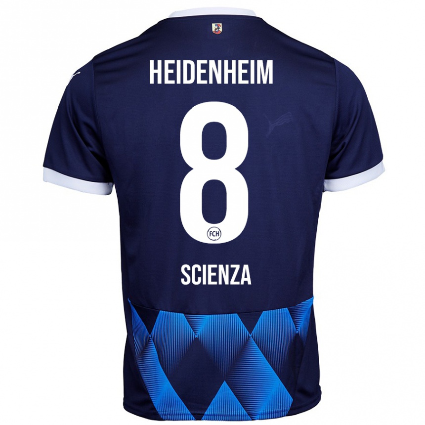 Kids Football Léo Scienza #8 Dark Navy Blue Away Jersey 2024/25 T-Shirt