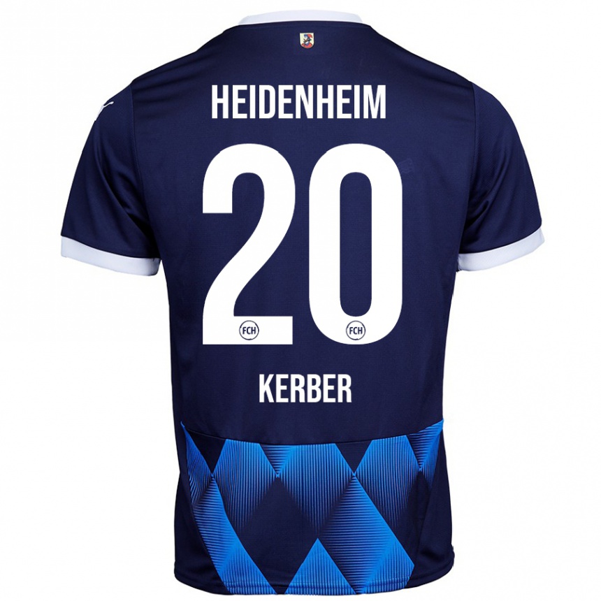 Kids Football Luca Kerber #20 Dark Navy Blue Away Jersey 2024/25 T-Shirt