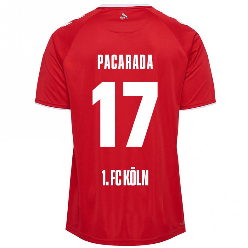 Kids Football Leart Paçarada #17 Red White Away Jersey 2024/25 T-Shirt