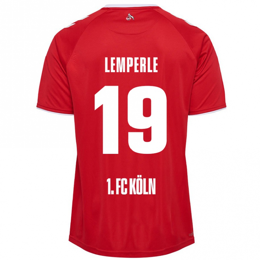 Kids Football Tim Lemperle #19 Red White Away Jersey 2024/25 T-Shirt