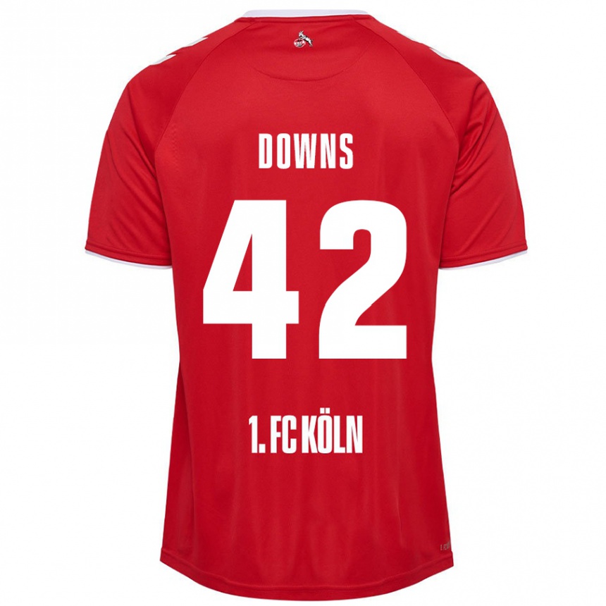 Kids Football Damion Downs #42 Red White Away Jersey 2024/25 T-Shirt