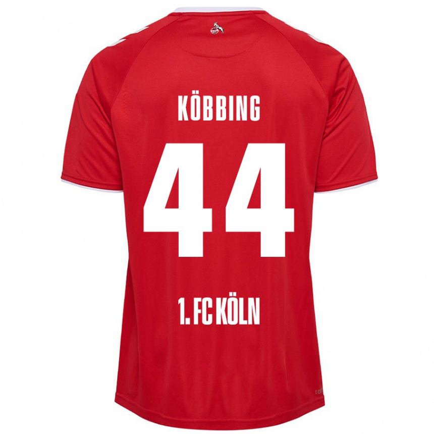 Kids Football Matthias Köbbing #44 Red White Away Jersey 2024/25 T-Shirt