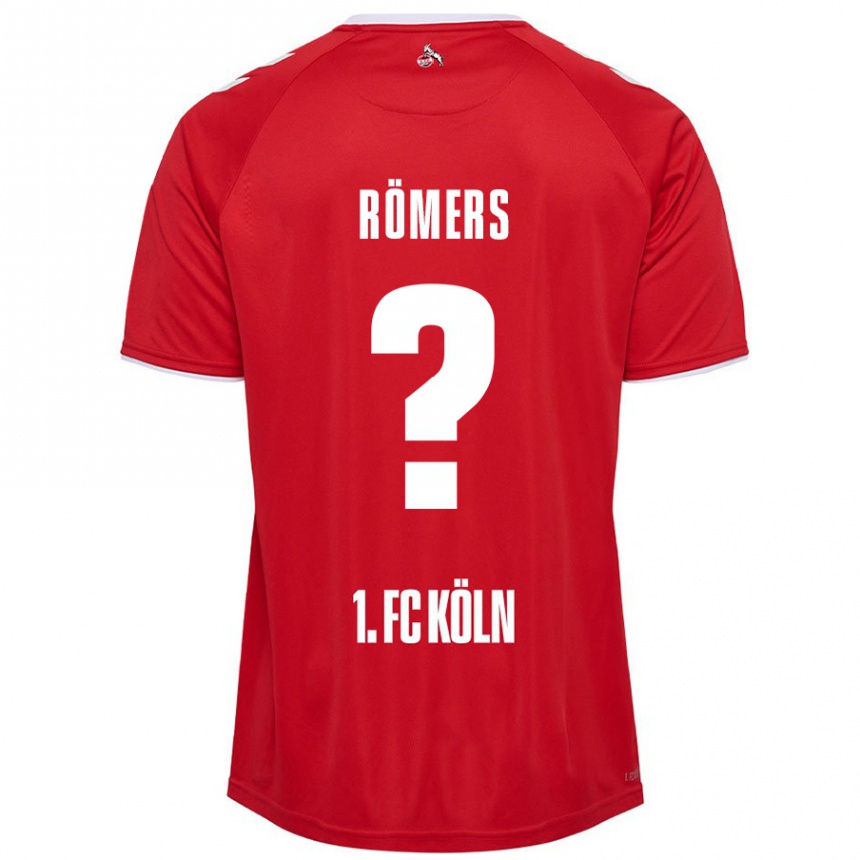 Kids Football Arian Römers #0 Red White Away Jersey 2024/25 T-Shirt