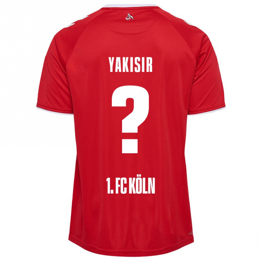 Kids Football Emir-Ahmet Yakisir #0 Red White Away Jersey 2024/25 T-Shirt