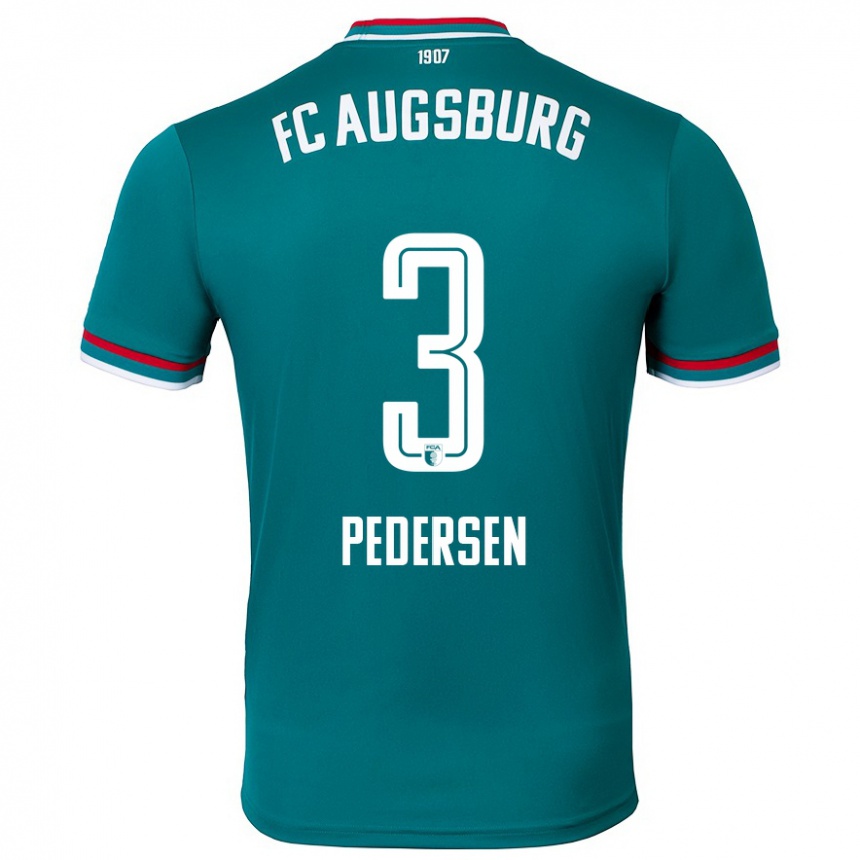 Kids Football Mads Pedersen #3 Dark Green Away Jersey 2024/25 T-Shirt