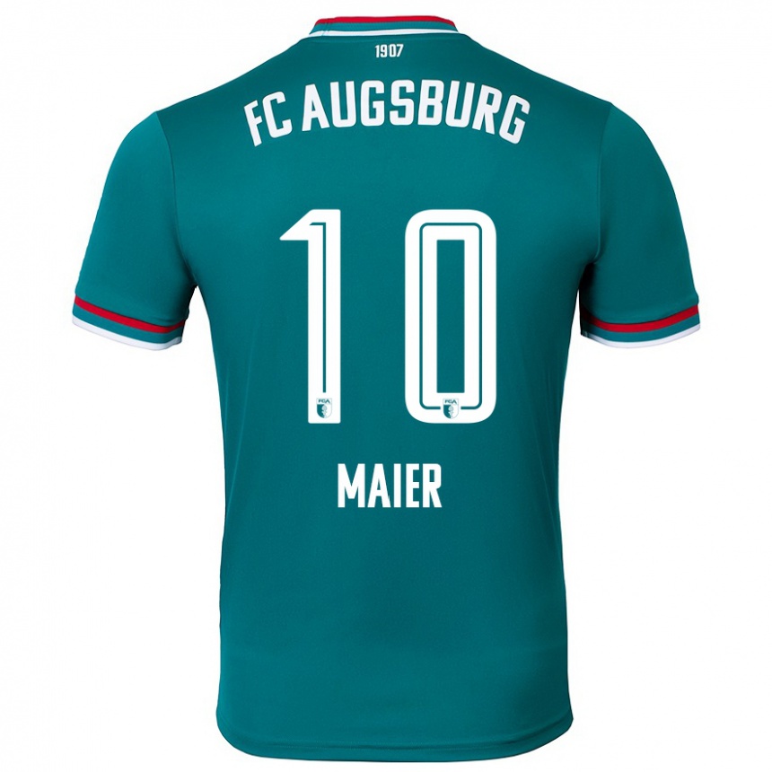 Kids Football Arne Maier #10 Dark Green Away Jersey 2024/25 T-Shirt