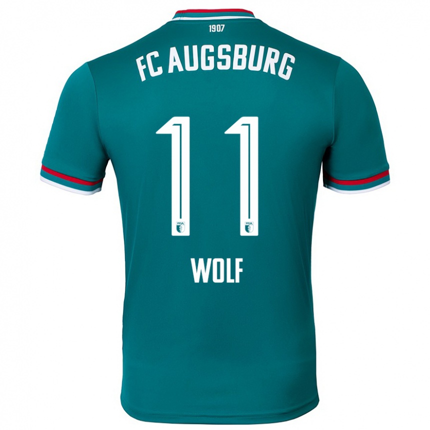 Kids Football Marius Wolf #11 Dark Green Away Jersey 2024/25 T-Shirt