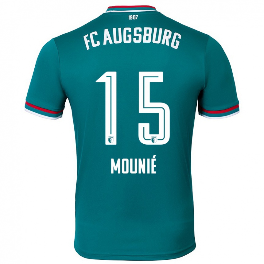 Kids Football Steve Mounié #15 Dark Green Away Jersey 2024/25 T-Shirt