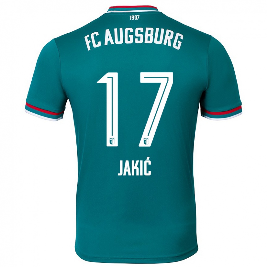 Kids Football Kristijan Jakic #17 Dark Green Away Jersey 2024/25 T-Shirt