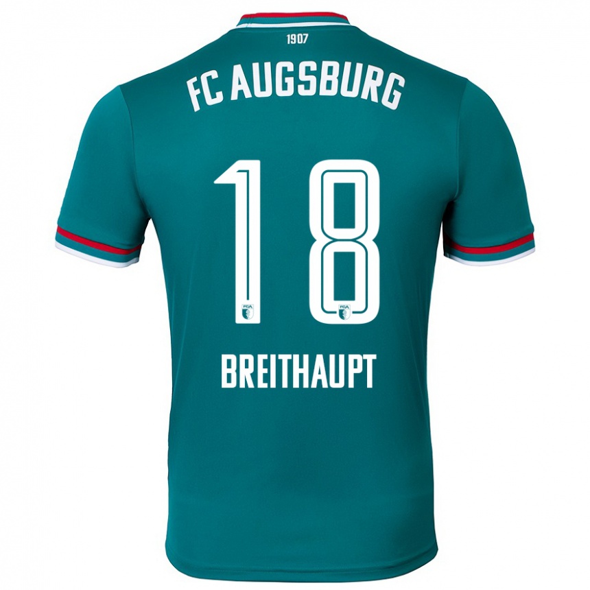 Kids Football Tim Breithaupt #18 Dark Green Away Jersey 2024/25 T-Shirt