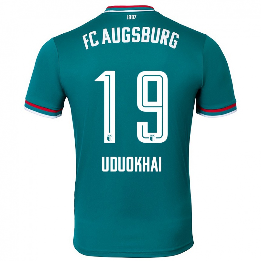 Kids Football Felix Uduokhai #19 Dark Green Away Jersey 2024/25 T-Shirt