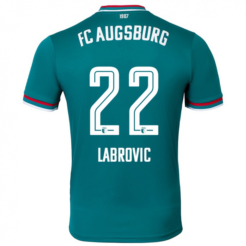 Kids Football Nediljko Labrovic #22 Dark Green Away Jersey 2024/25 T-Shirt