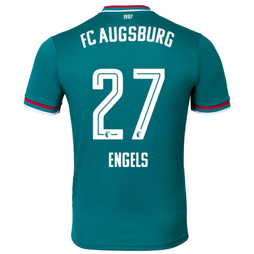 Kids Football Arne Engels #27 Dark Green Away Jersey 2024/25 T-Shirt