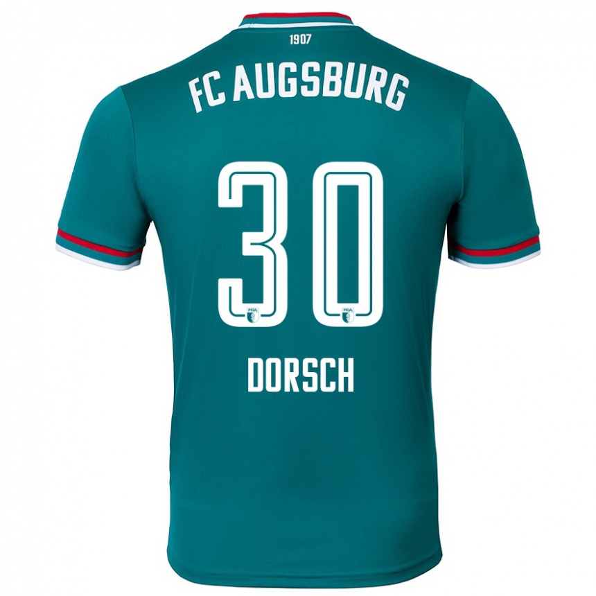 Kids Football Niklas Dorsch #30 Dark Green Away Jersey 2024/25 T-Shirt