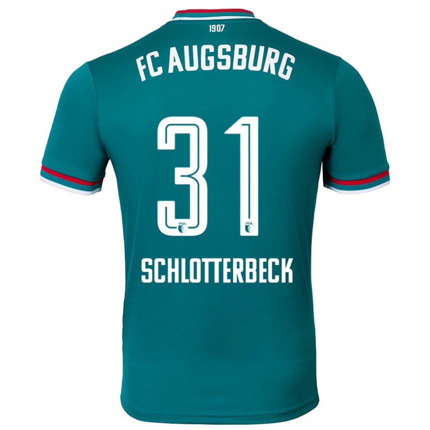 Kids Football Keven Schlotterbeck #31 Dark Green Away Jersey 2024/25 T-Shirt