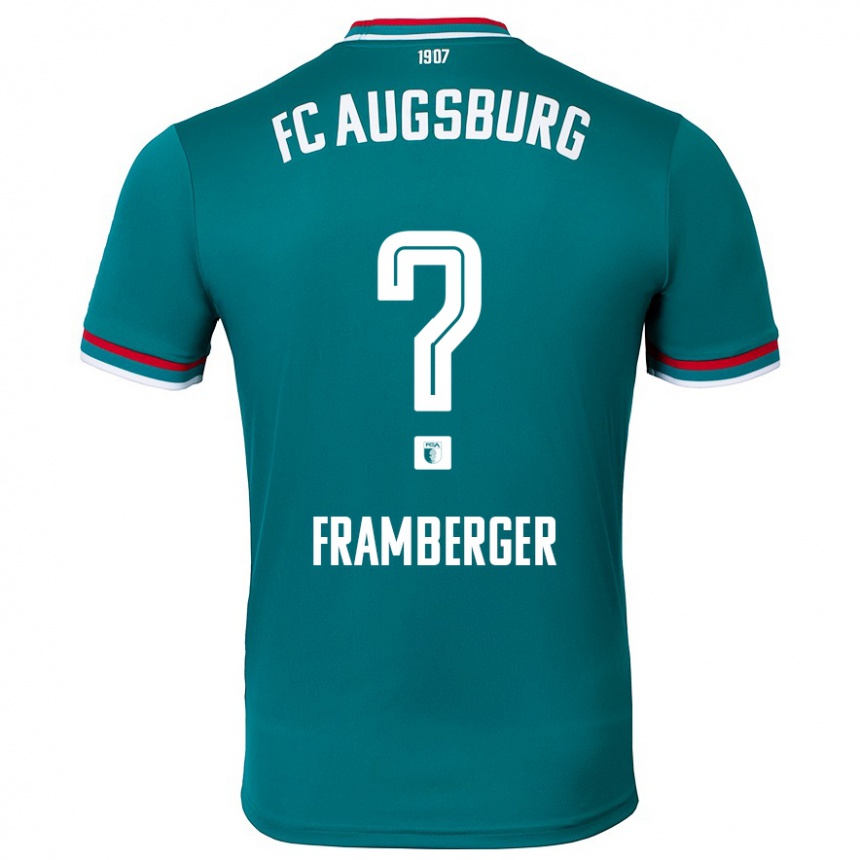 Kids Football Raphael Framberger #0 Dark Green Away Jersey 2024/25 T-Shirt