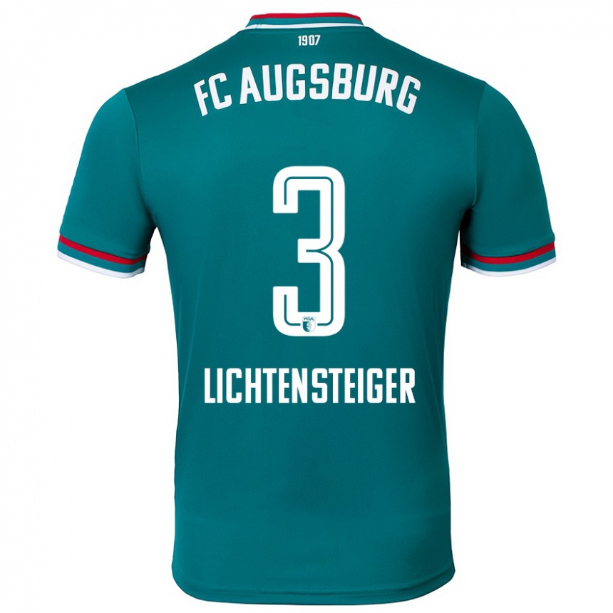 Kids Football David Lichtensteiger #3 Dark Green Away Jersey 2024/25 T-Shirt