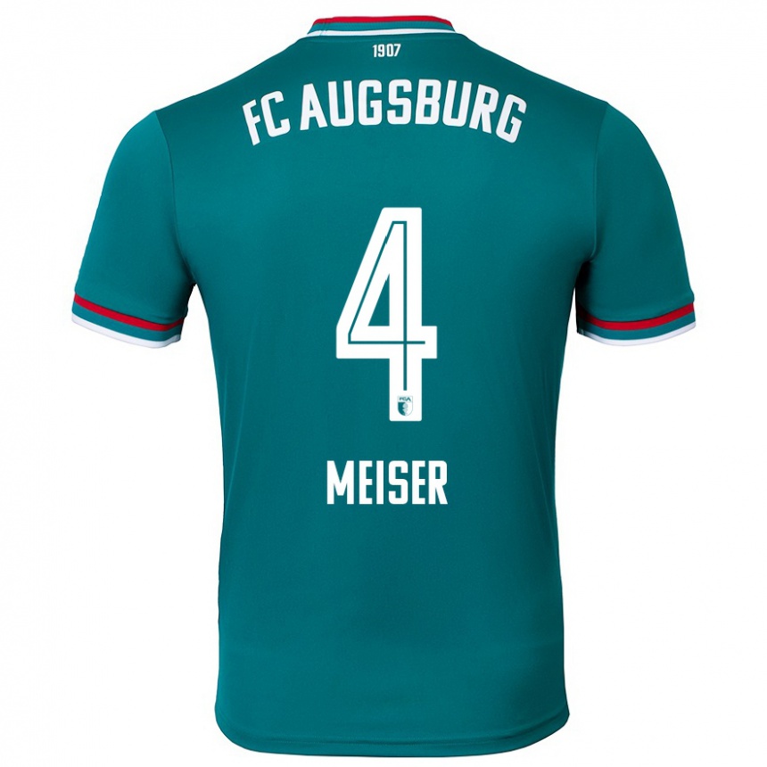 Kids Football Felix Meiser #4 Dark Green Away Jersey 2024/25 T-Shirt