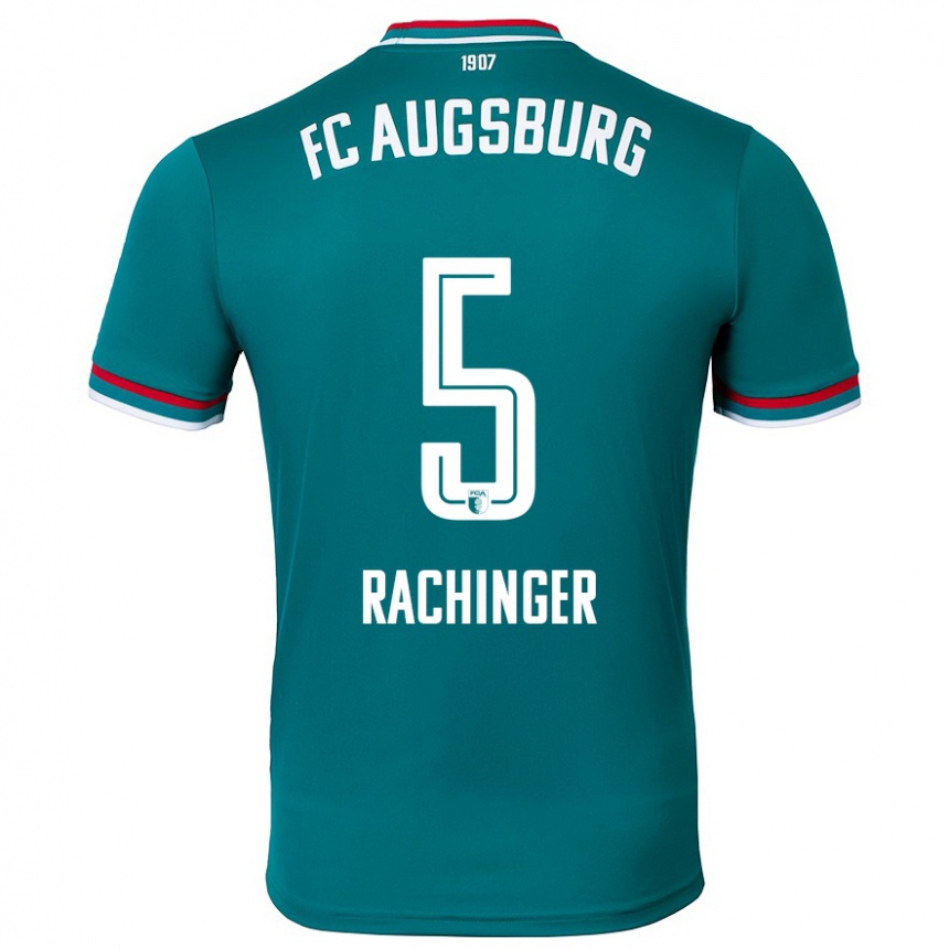 Kids Football Lorenz Rachinger #5 Dark Green Away Jersey 2024/25 T-Shirt