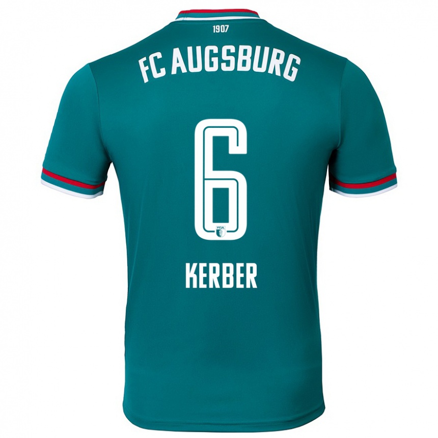 Kids Football Luca Kerber #6 Dark Green Away Jersey 2024/25 T-Shirt