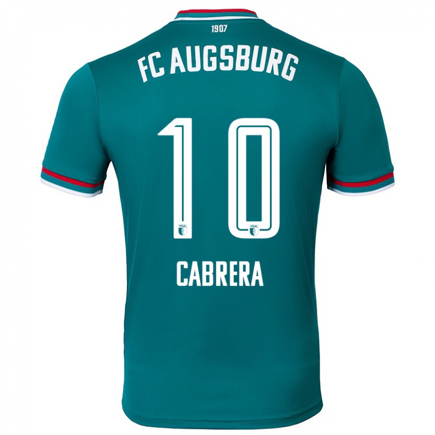 Kids Football Juan Cabrera #10 Dark Green Away Jersey 2024/25 T-Shirt