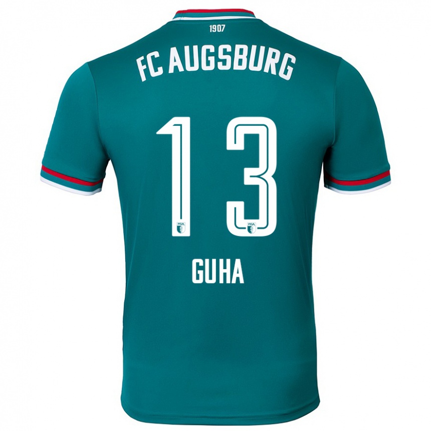 Kids Football Felix Guha #13 Dark Green Away Jersey 2024/25 T-Shirt