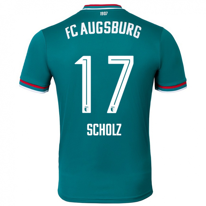 Kids Football Jerome Scholz #17 Dark Green Away Jersey 2024/25 T-Shirt