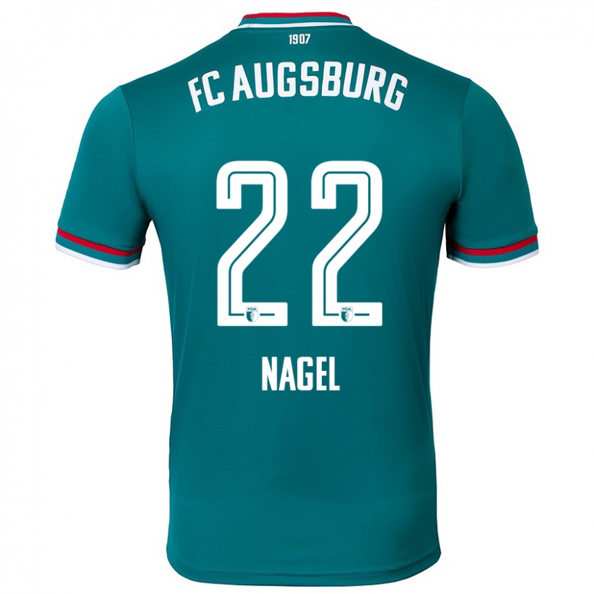 Kids Football Timo Nagel #22 Dark Green Away Jersey 2024/25 T-Shirt