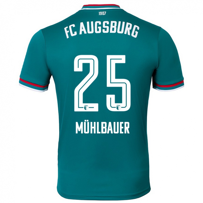 Kids Football Simon Mühlbauer #25 Dark Green Away Jersey 2024/25 T-Shirt