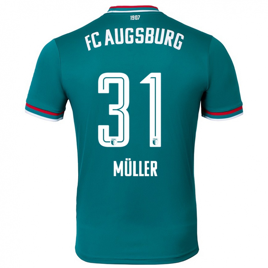 Kids Football Noah Müller #31 Dark Green Away Jersey 2024/25 T-Shirt