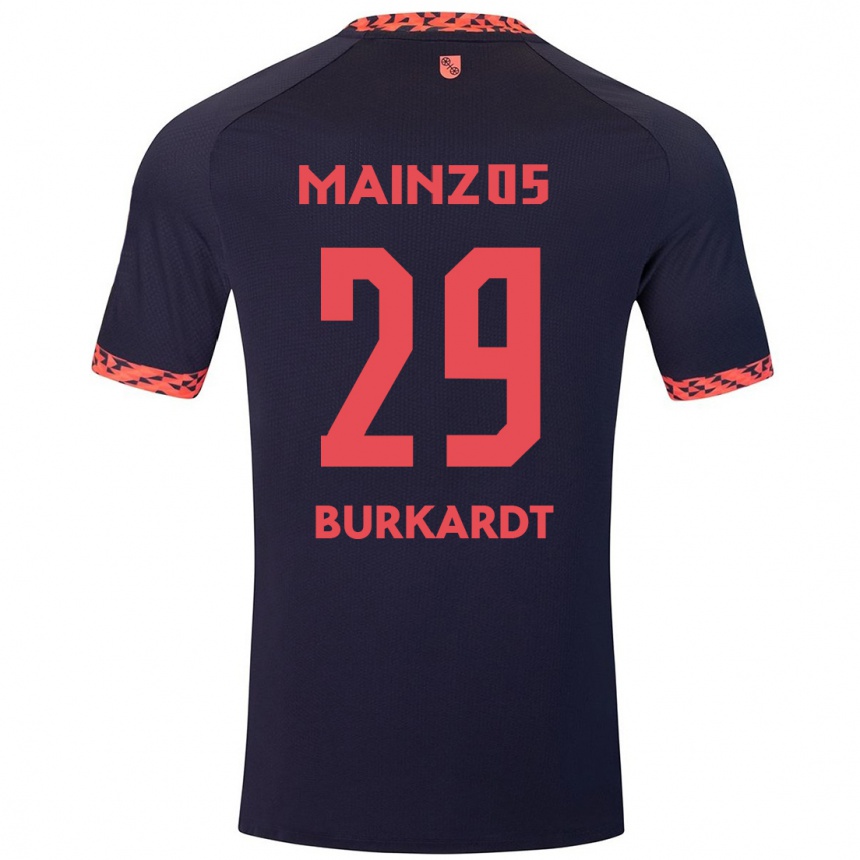 Kids Football Jonathan Burkardt #29 Blue Coral Red Away Jersey 2024/25 T-Shirt