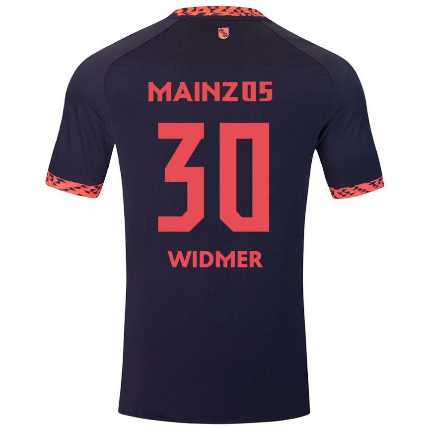 Kids Football Silvan Widmer #30 Blue Coral Red Away Jersey 2024/25 T-Shirt