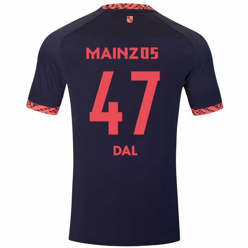 Kids Football Maxim Dal #47 Blue Coral Red Away Jersey 2024/25 T-Shirt