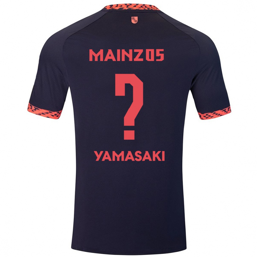 Kids Football Taiyu Yamasaki #0 Blue Coral Red Away Jersey 2024/25 T-Shirt