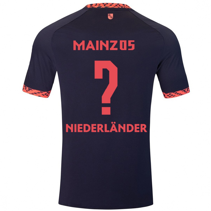 Kids Football Lennart Niederländer #0 Blue Coral Red Away Jersey 2024/25 T-Shirt