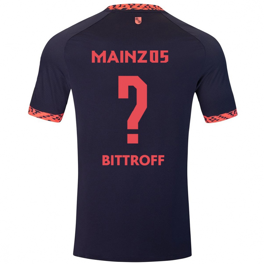 Kids Football Maurice Bittroff #0 Blue Coral Red Away Jersey 2024/25 T-Shirt